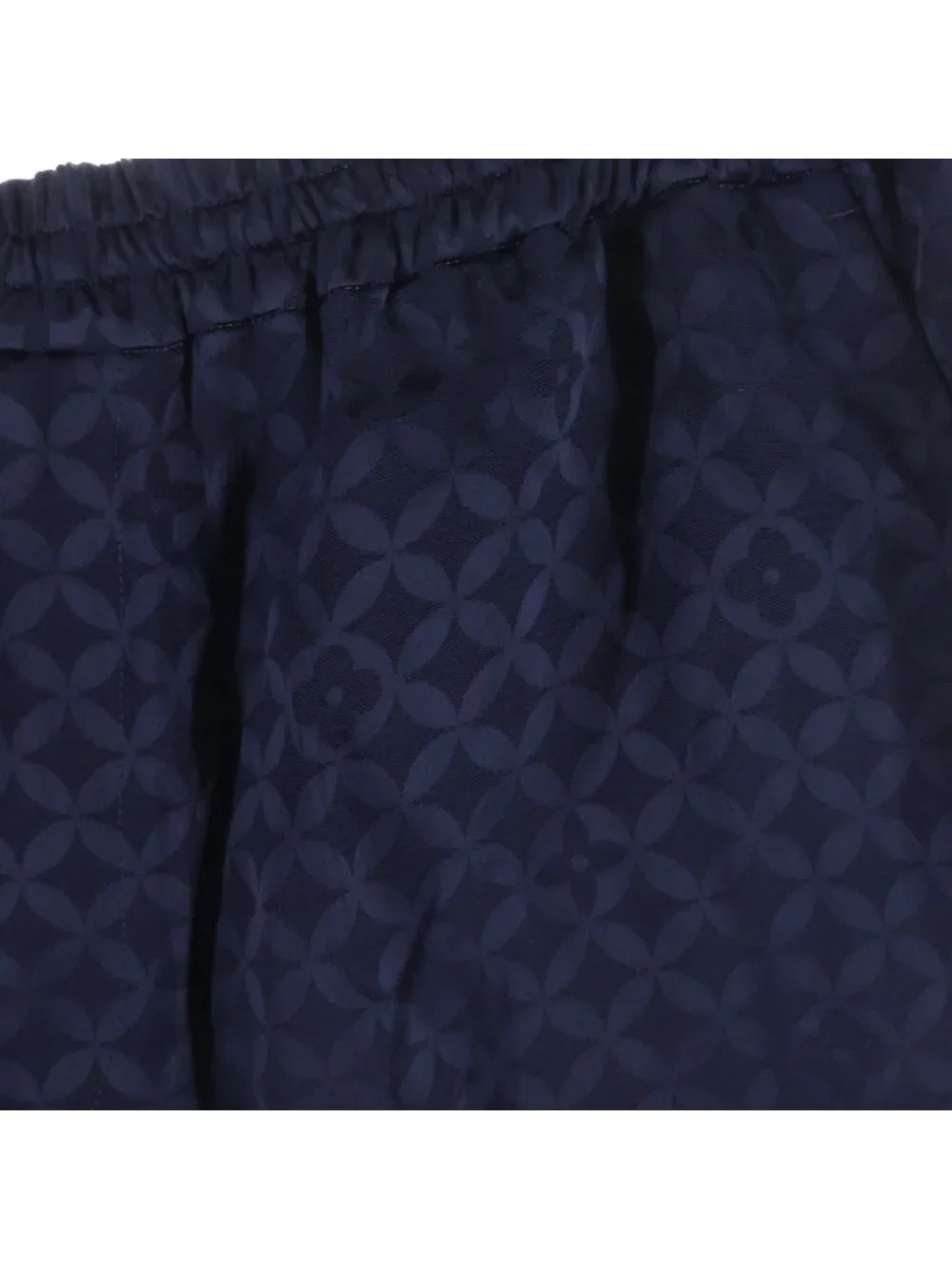 Louis Vuitton Monogram Graphic Jacquard All Over Pattern Rayon Shorts Navy